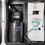 high quality RV water softener system installed inside an RV