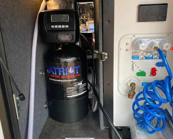 RV Water Softener Installed Inside an EV