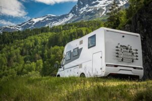 RV Camper Van on a Scenic Norwegian Route